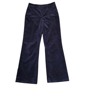 Coldwater Creek Navy Blue Velveteen Corduroy Ankle Pants 4